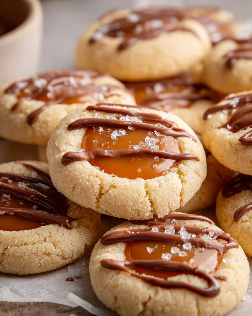 Twix Thumbprint Cookies