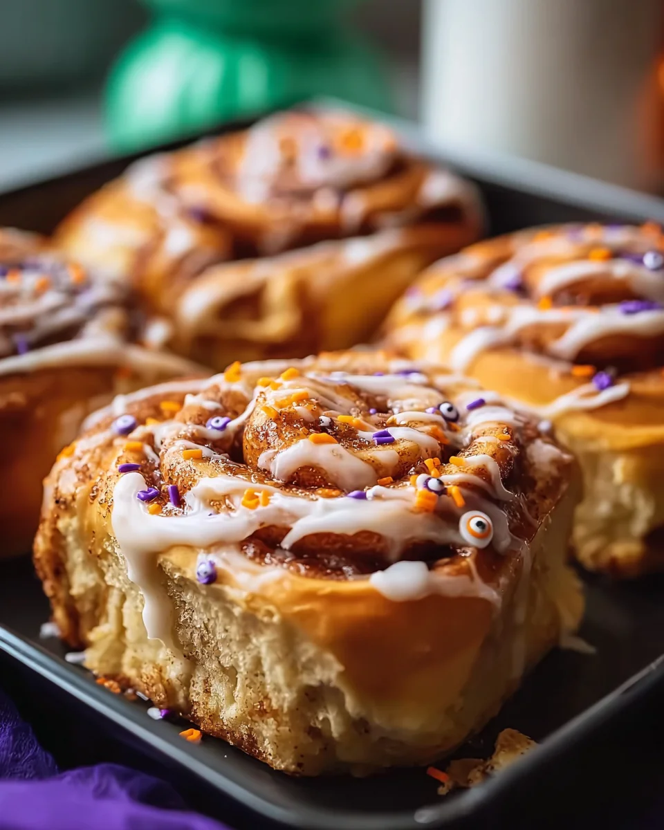 Halloween Cinnamon Rolls