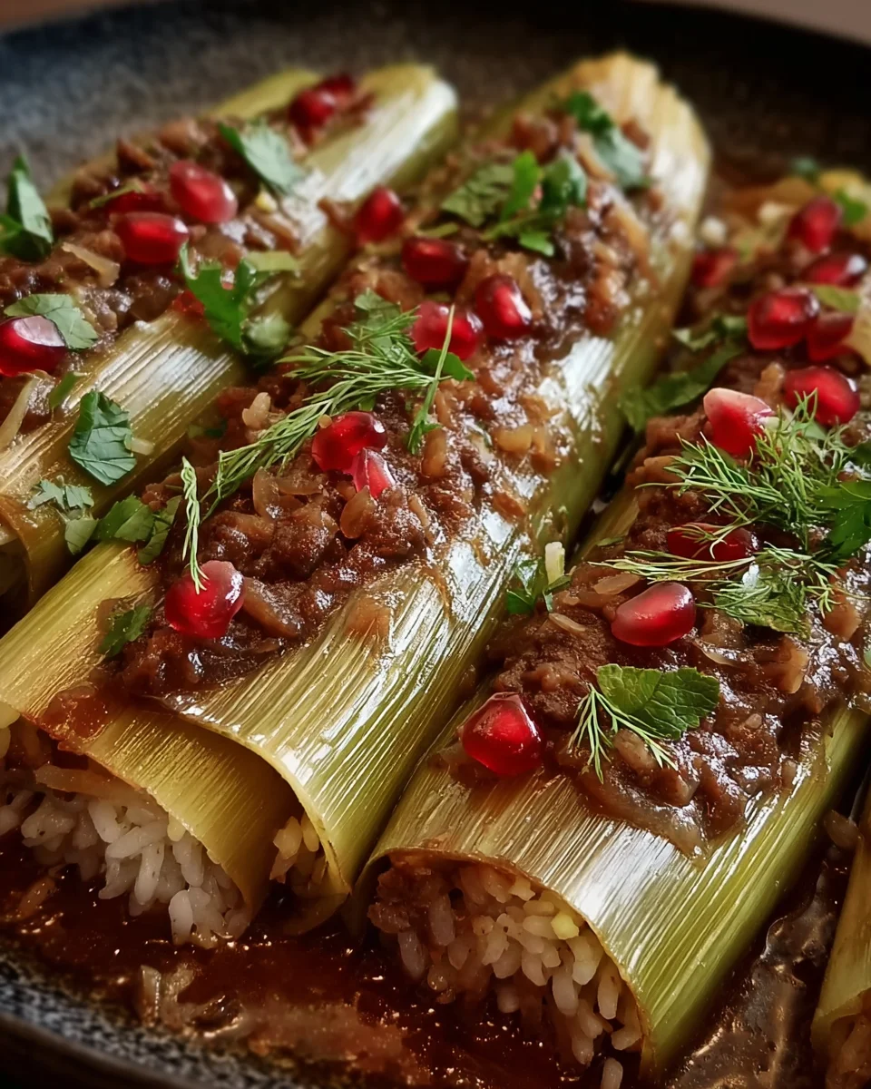 Elegant Stuffed Leeks with Beef