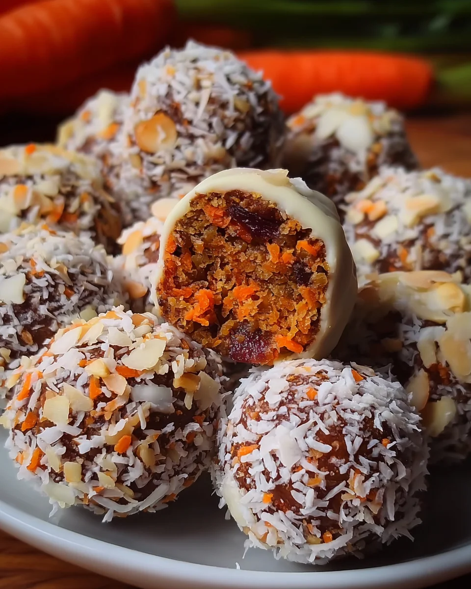 Carrot Date Coconut Truffles