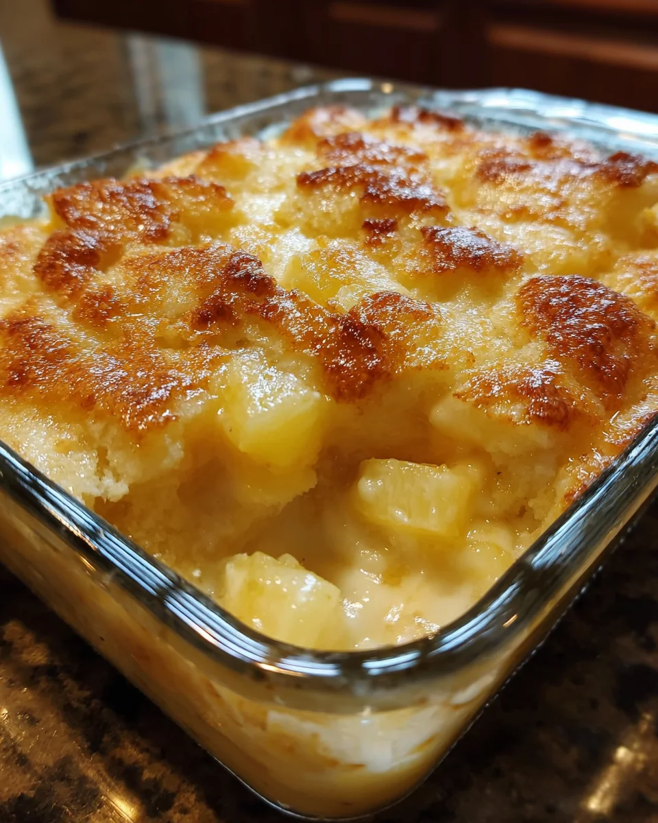 Pineapple Cream Cheese Cobbler