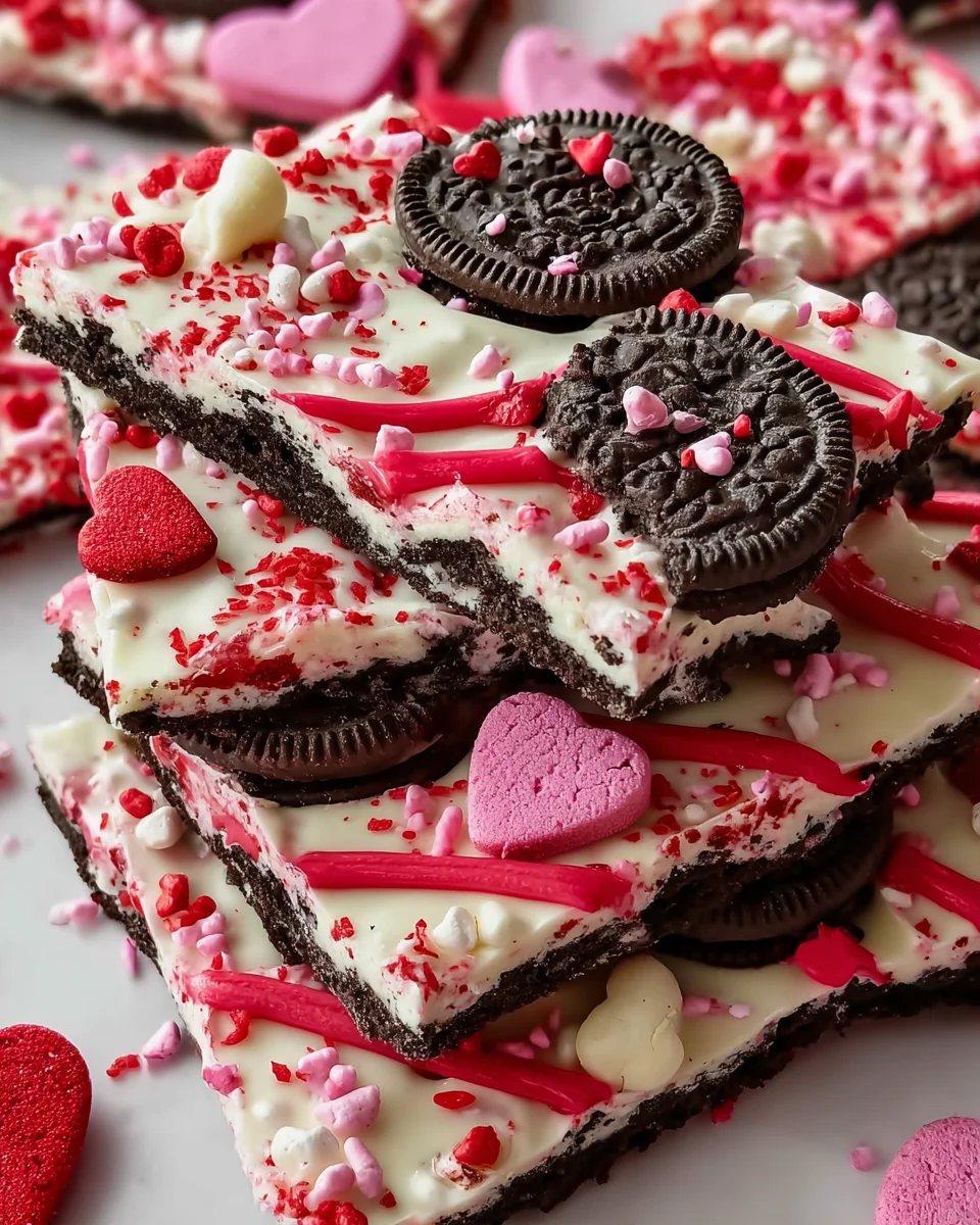 Valentine’s Day Oreo Cookie Bark