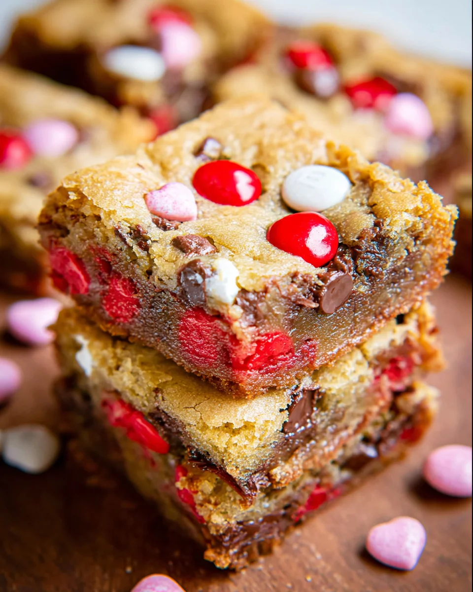 Thick & Delish Valentine M&M Bars