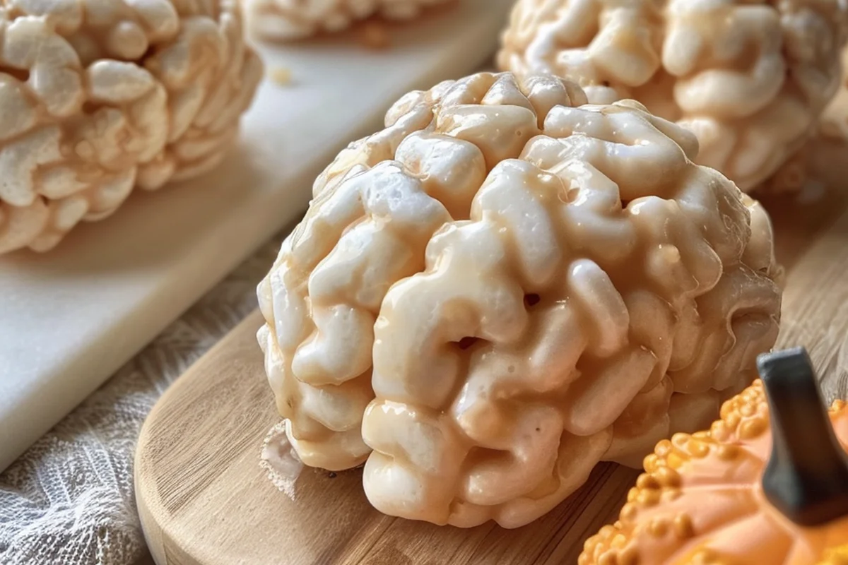 Marshmallow Rice Bubbles Halloween Brains: Spooky Snack