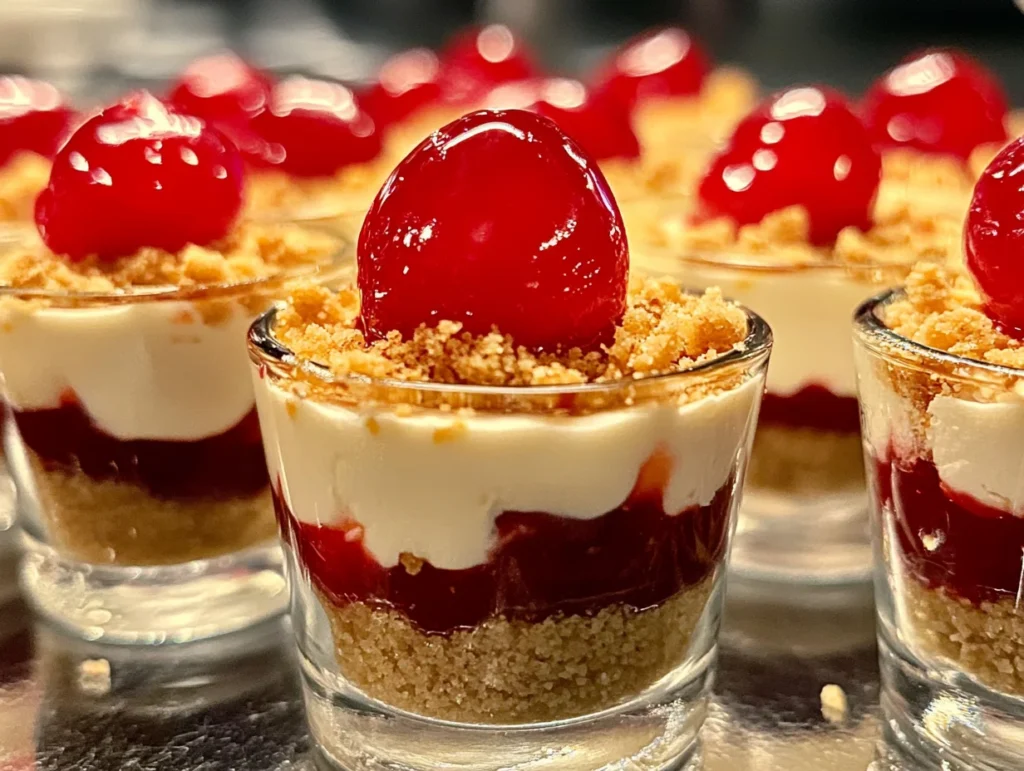 Irresistible Fireball cheesecake shots