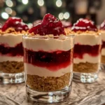 Irresistible Fireball cheesecake shots