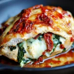 Sundried Tomato, Spinach, and Cheese Stuffed Chicken