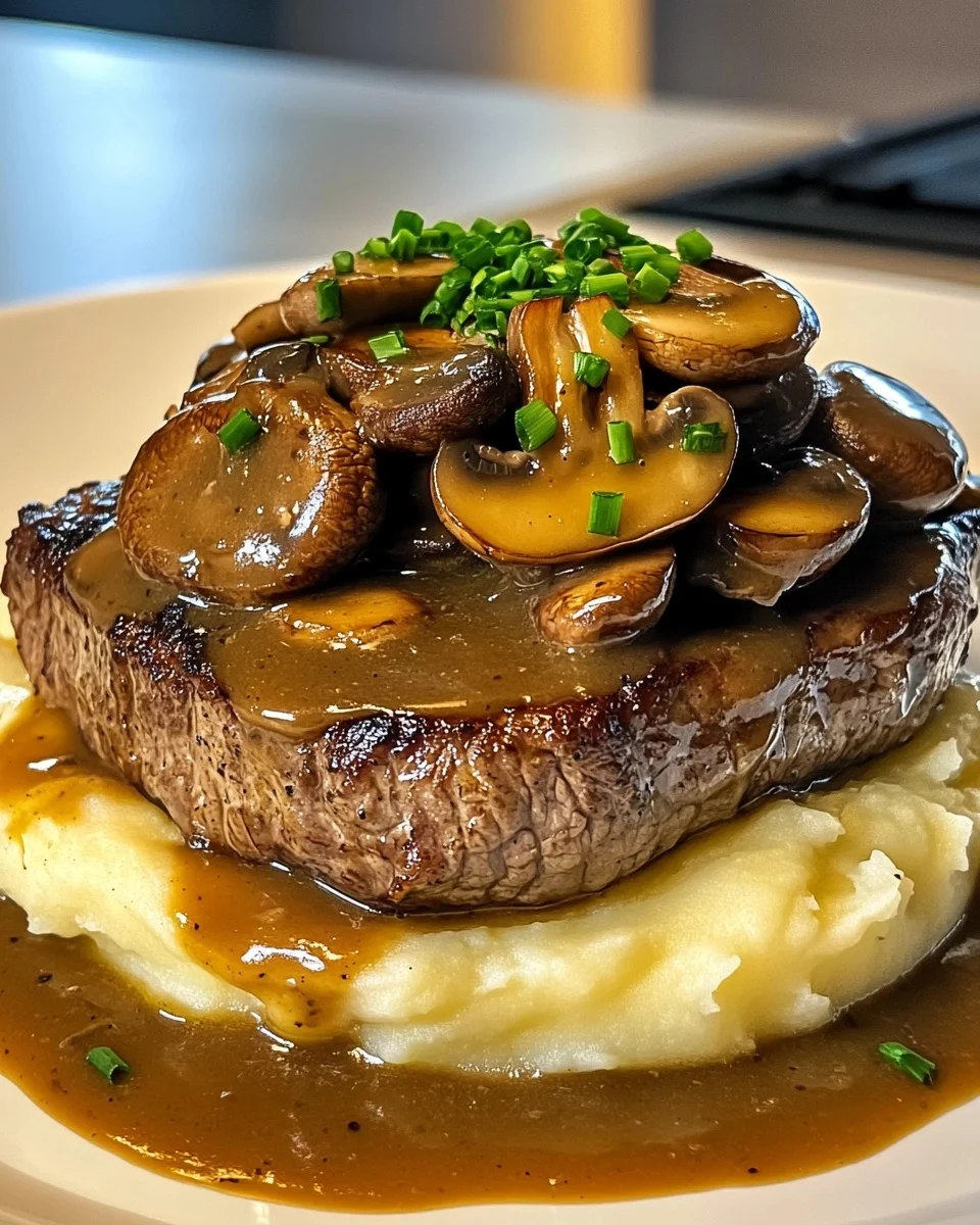 Steak with Mushroom Gravy