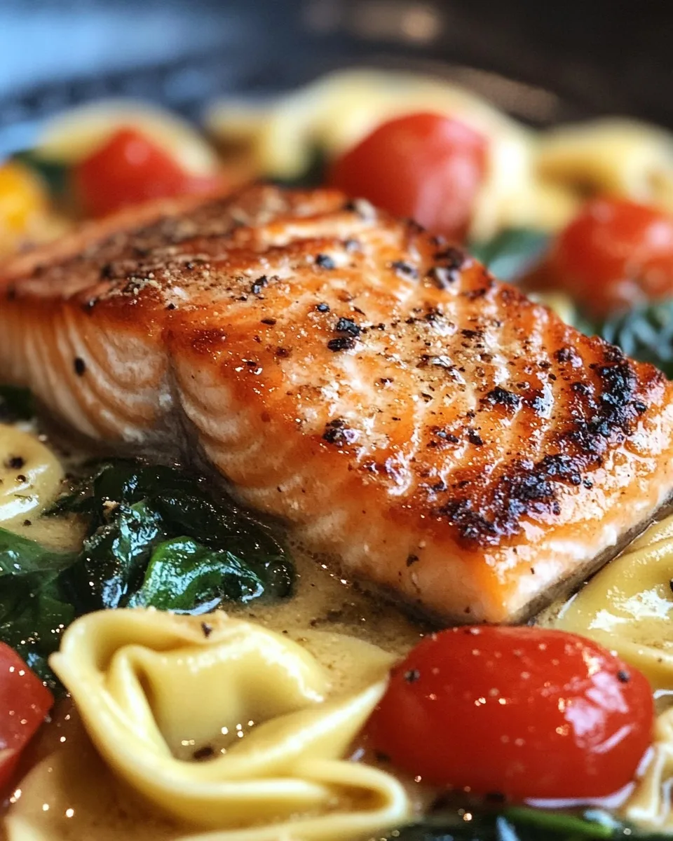 salmon tomatoes closeup