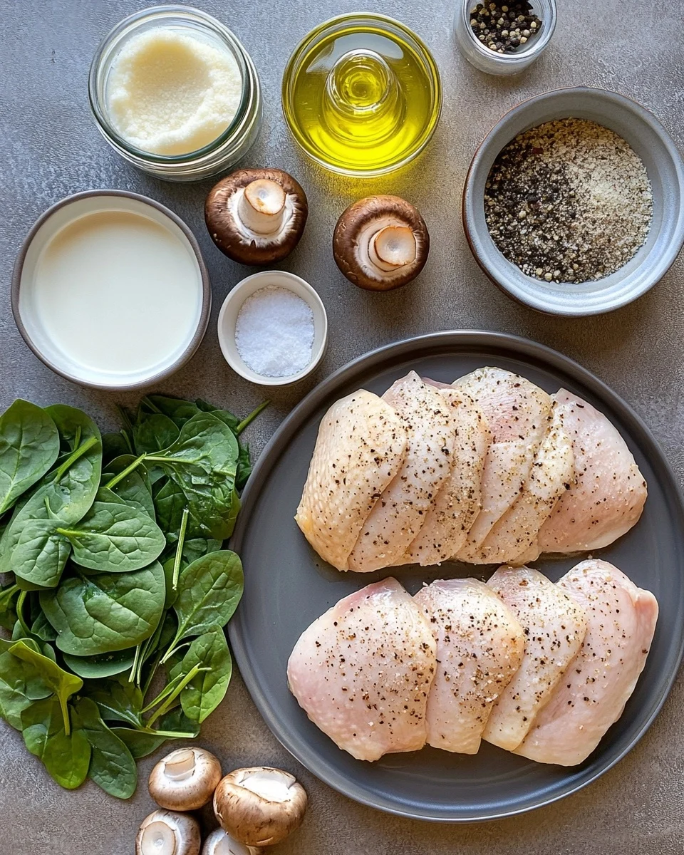 ingredients creamy chicken 