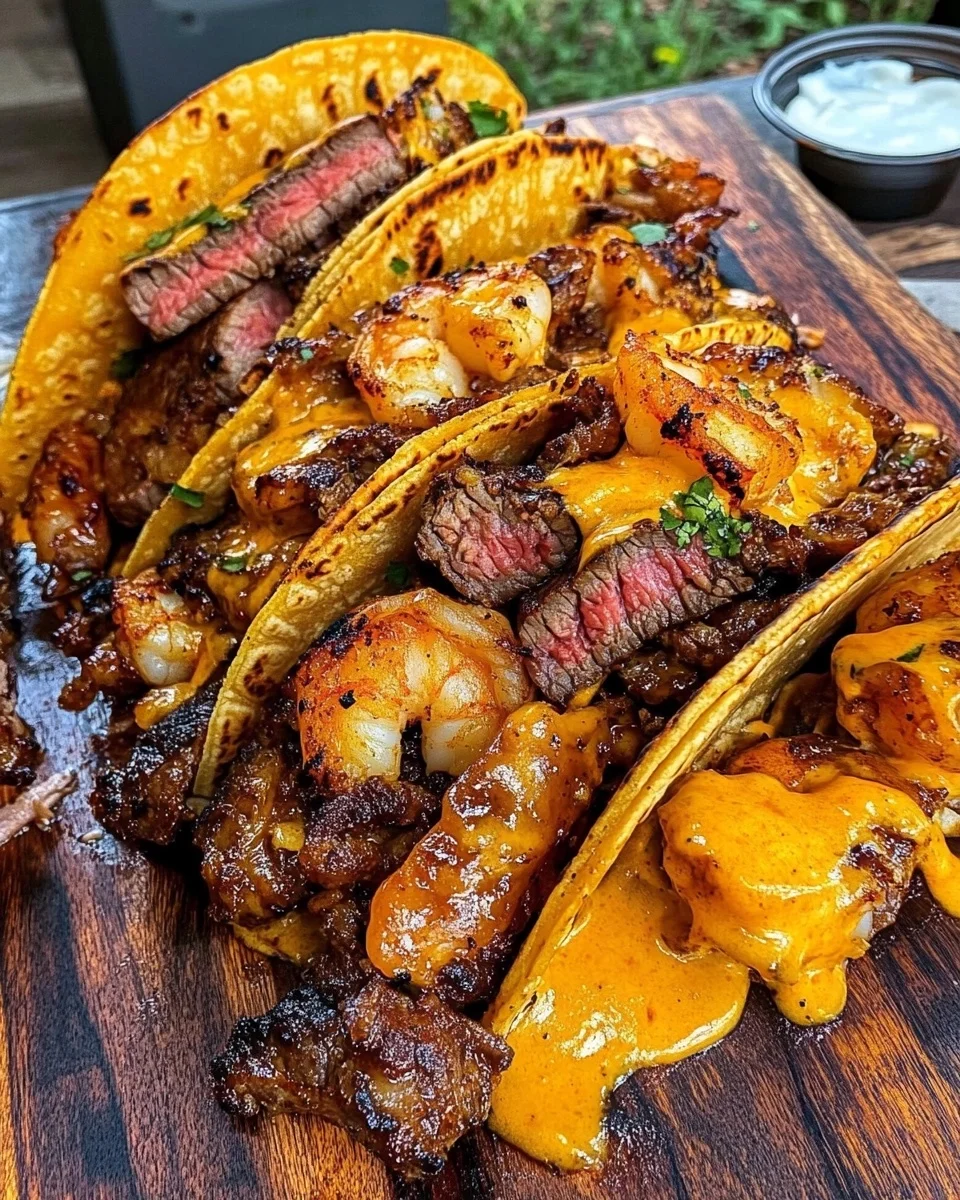 surf and turf tacos
