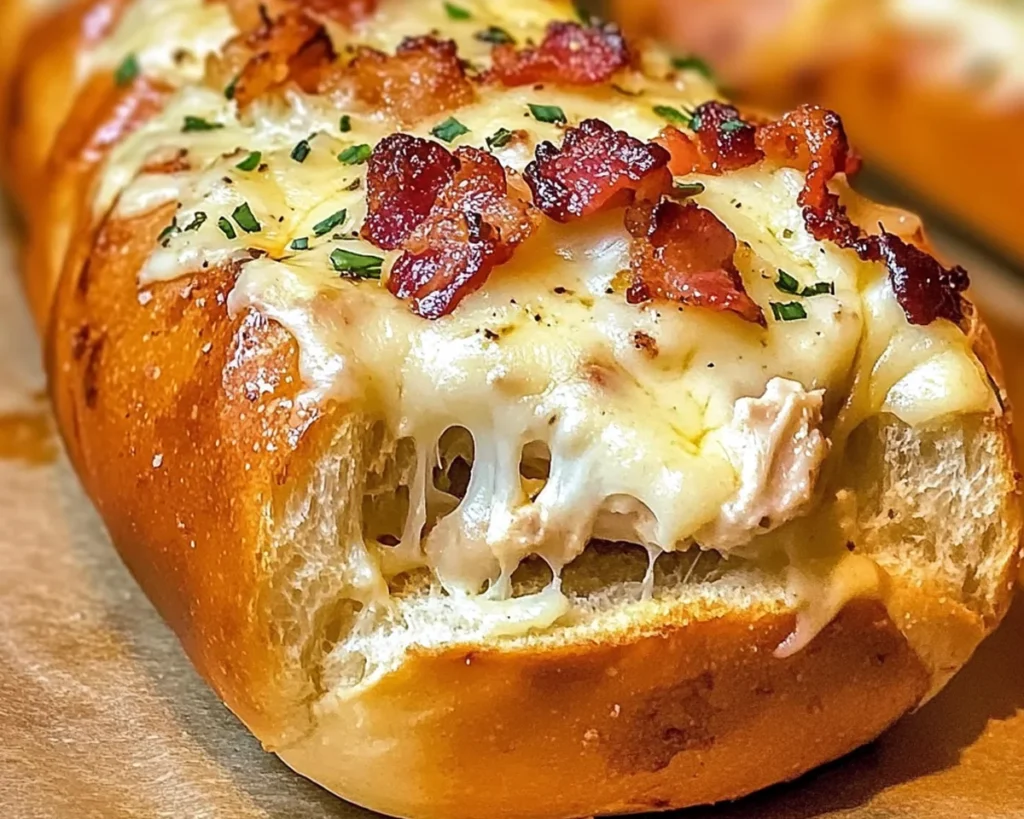 Chicken Bacon Ranch Stuffed Bread – Easy & Flavor-Packed