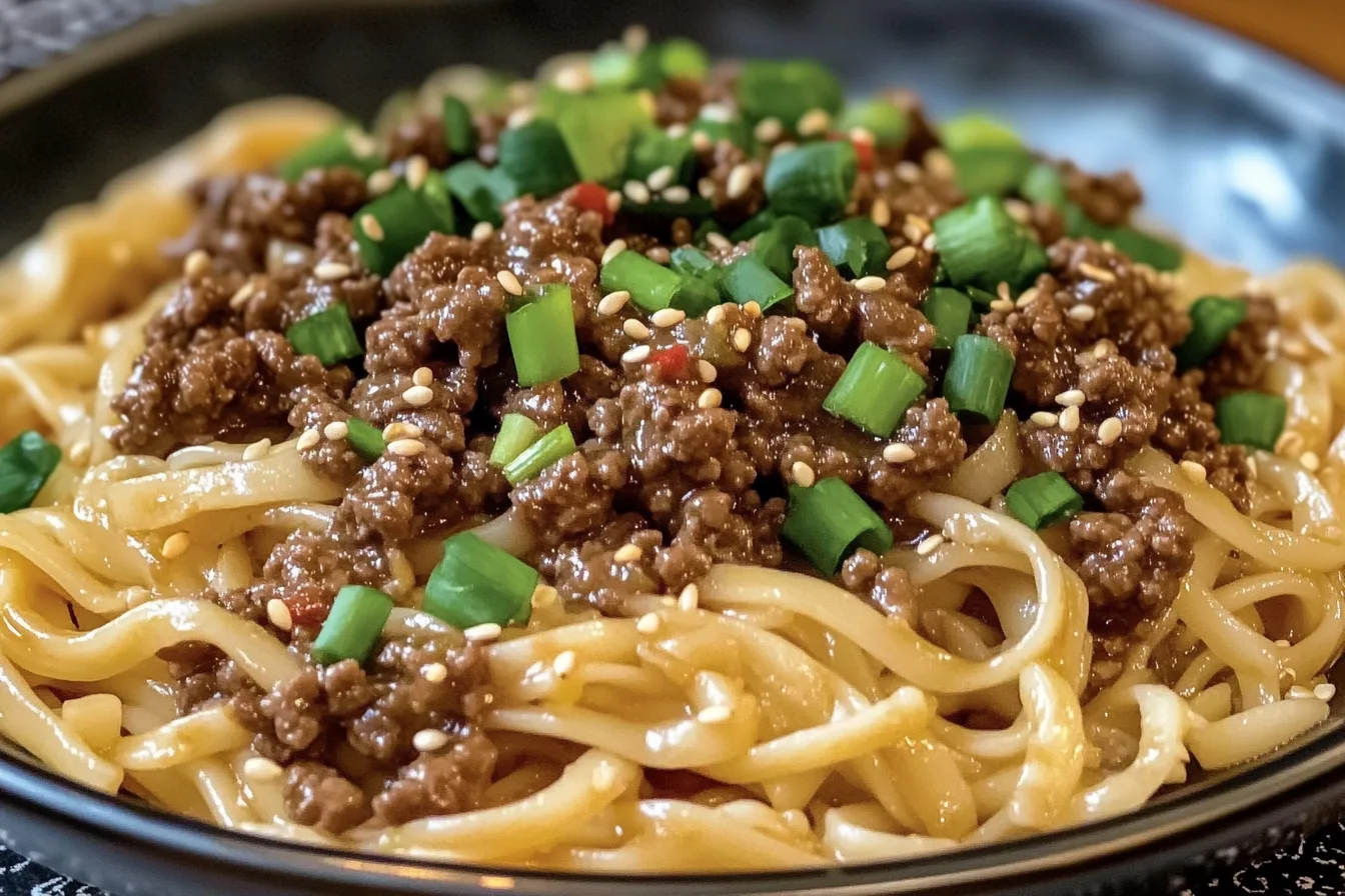 Mongolian Ground Beef Noodles: A Quick and Delicious Meal