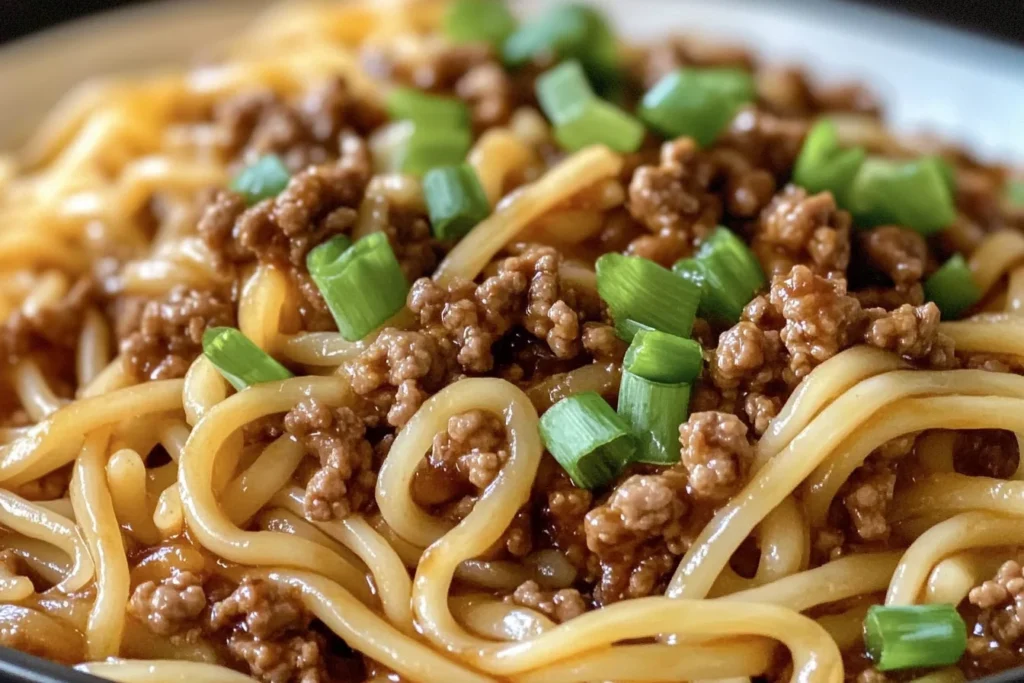 Mongolian Ground Beef Noodles: A Quick and Delicious Meal