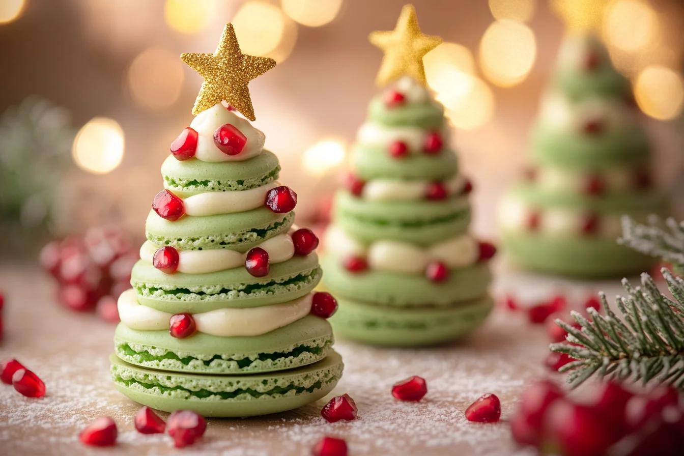 Festive Macaron Christmas Trees