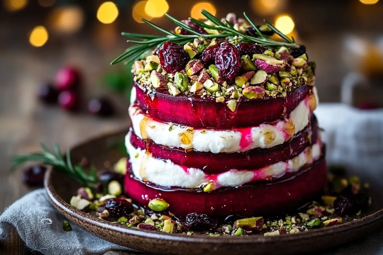 Roasted Beet & Goat Cheese Towers