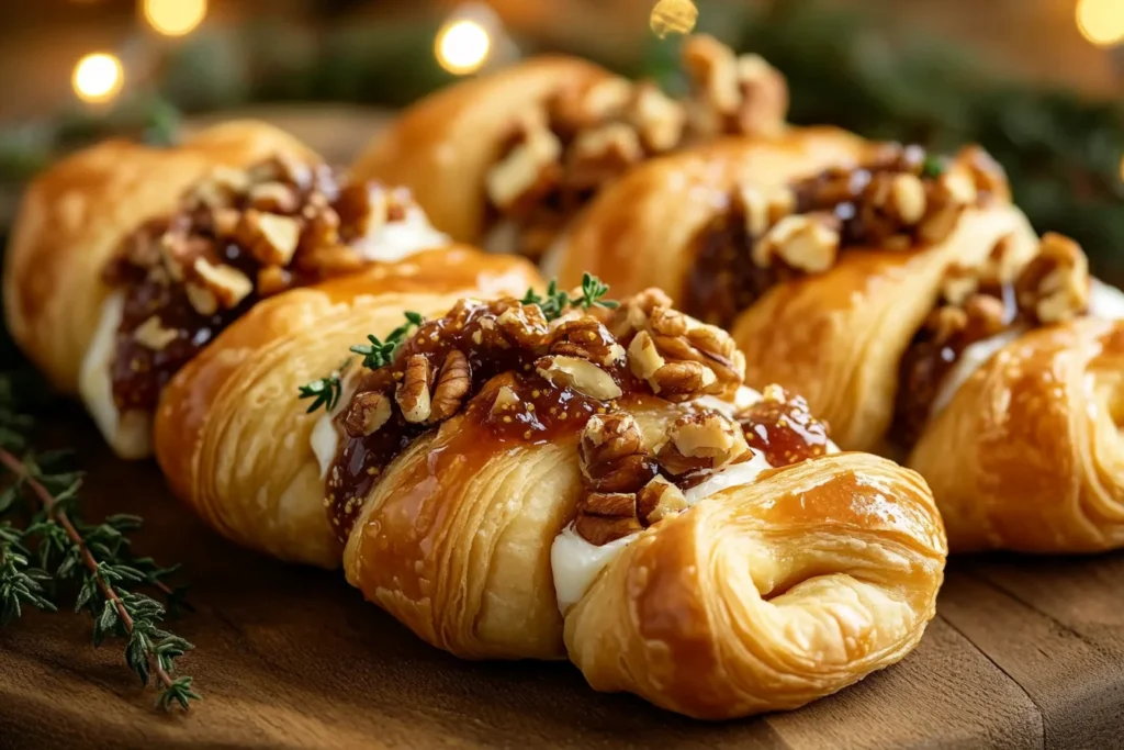 Brie & Walnut Twists with Fig Jam & Thyme