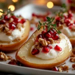 Caramelized Pear & Burrata Bites with Pomegranate & Nut Crunch
