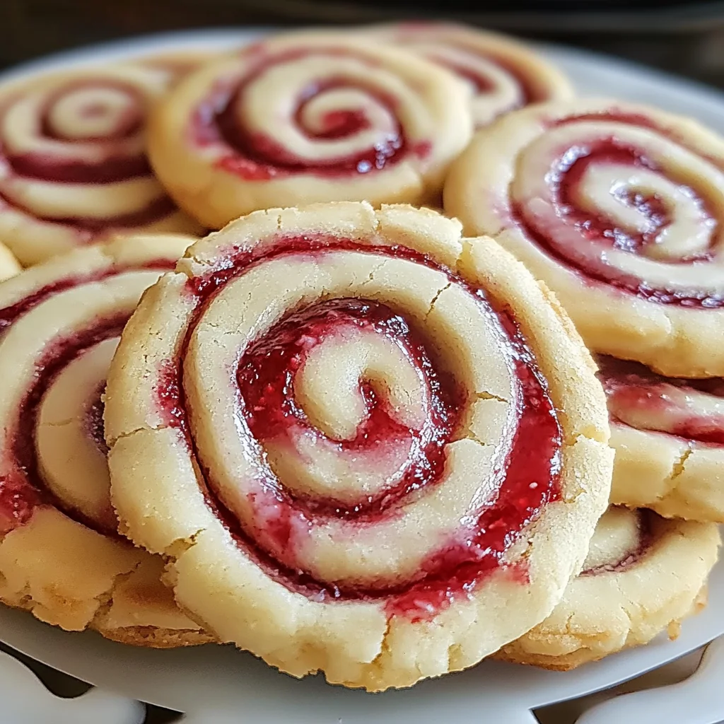 Raspberry Swirl Shortbread Cookies