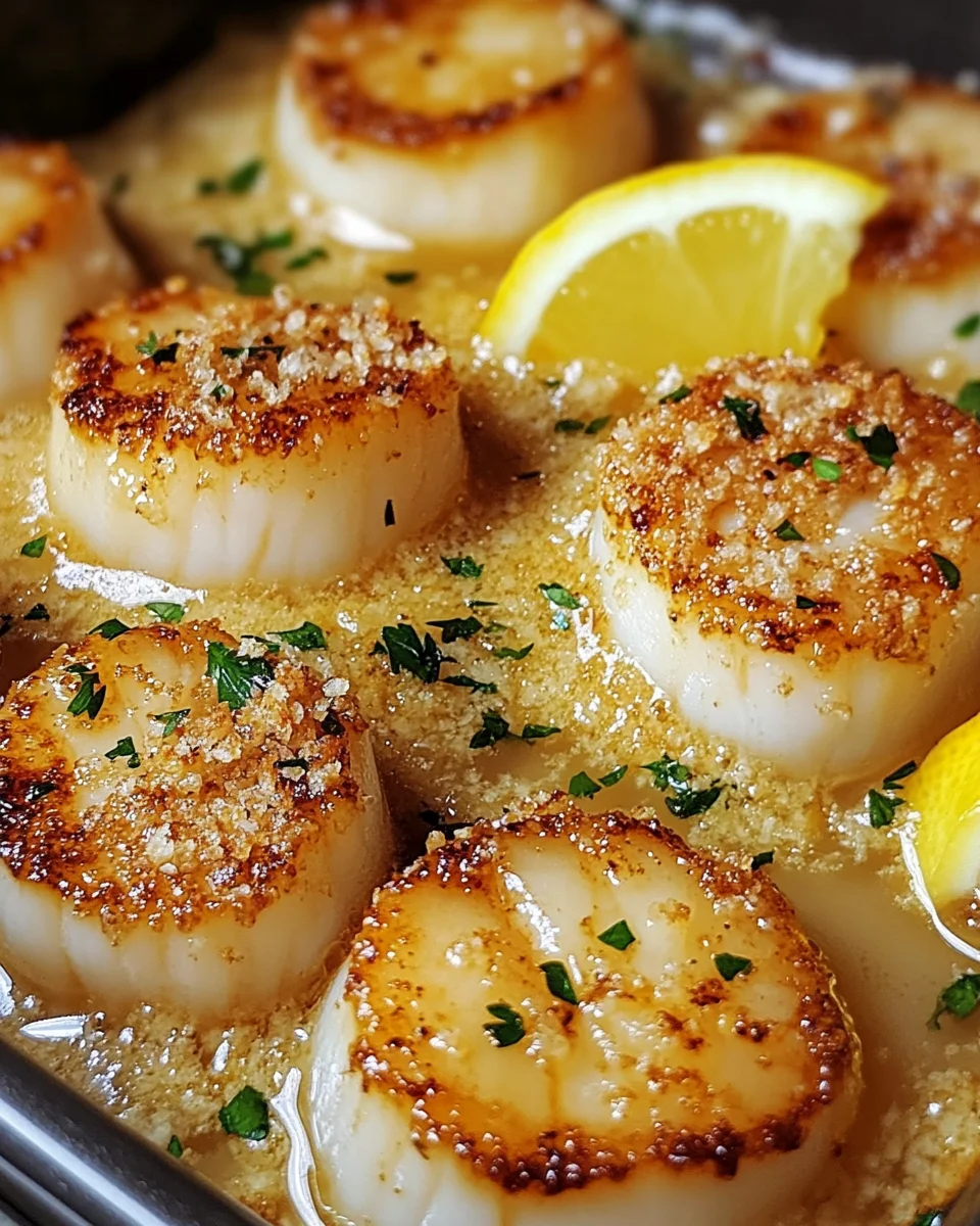 Garlic Butter Baked Scallops