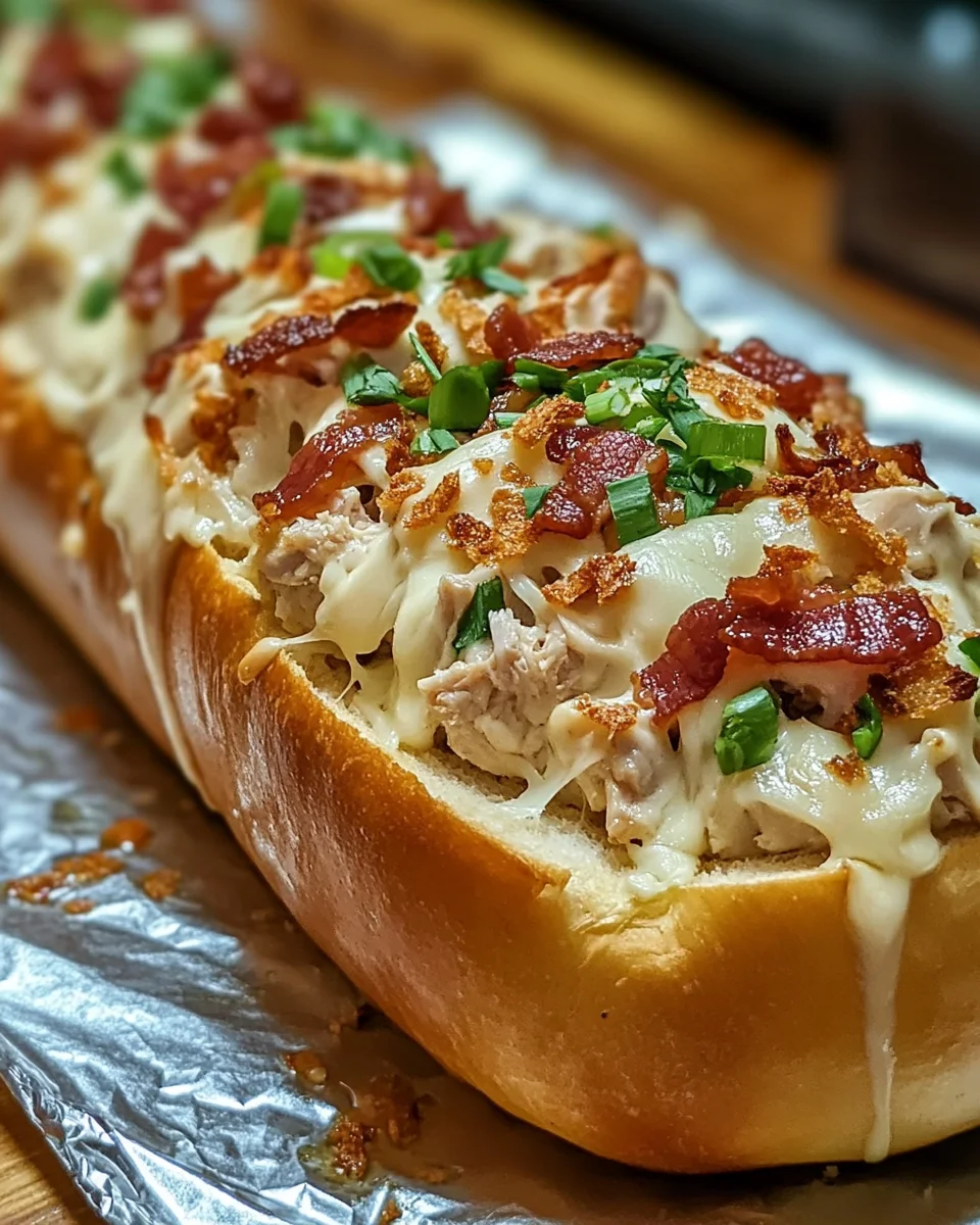 Chicken Bacon Ranch Stuffed Bread