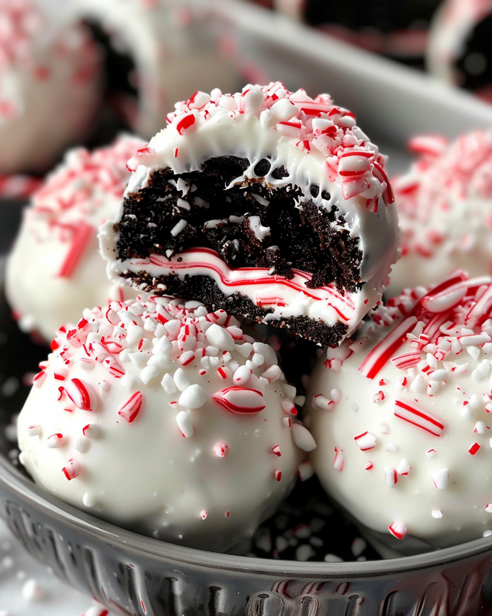 No-Bake Peppermint Bark Snowballs – Easy Holiday Treat