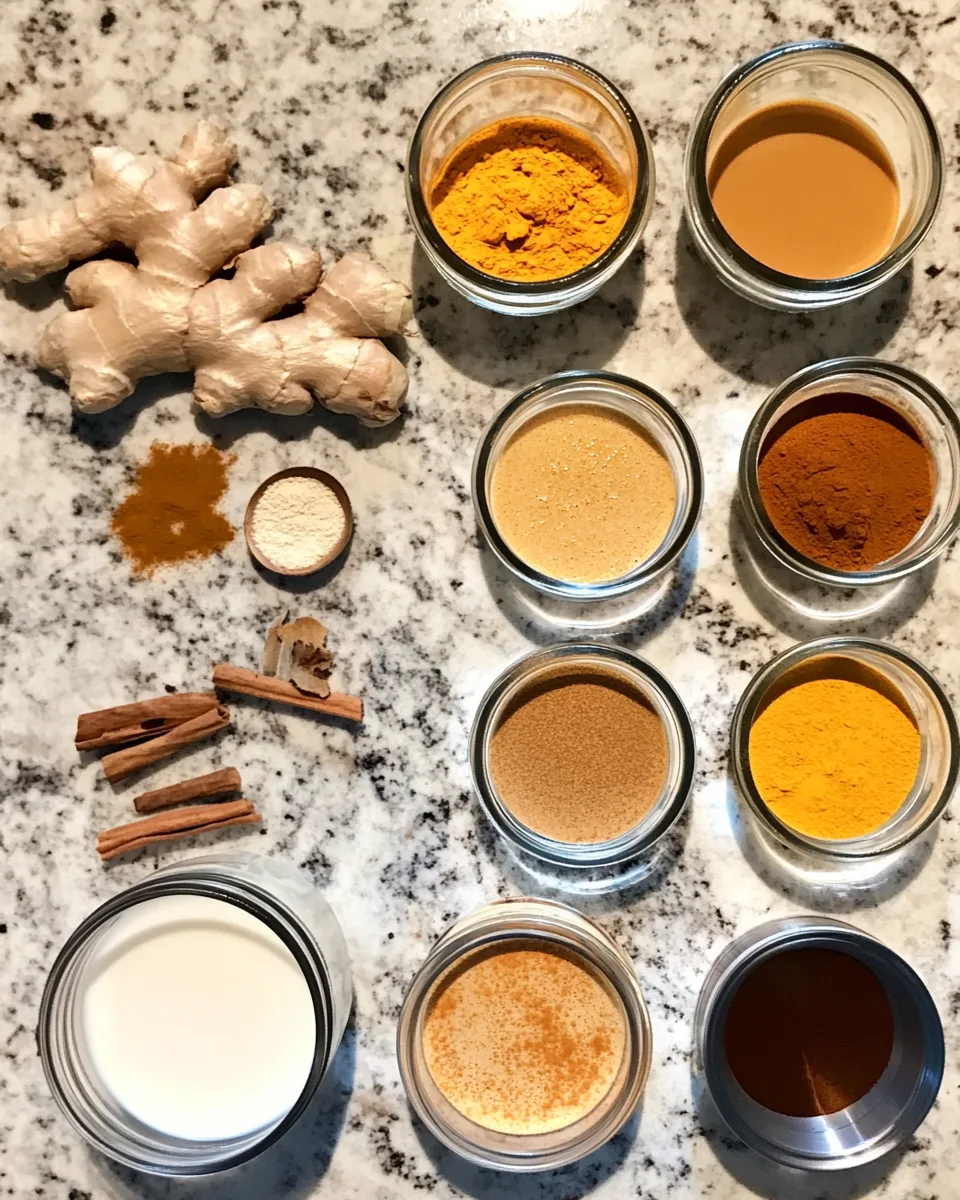 Ingredients Turmeric Ginger Spice Latte 