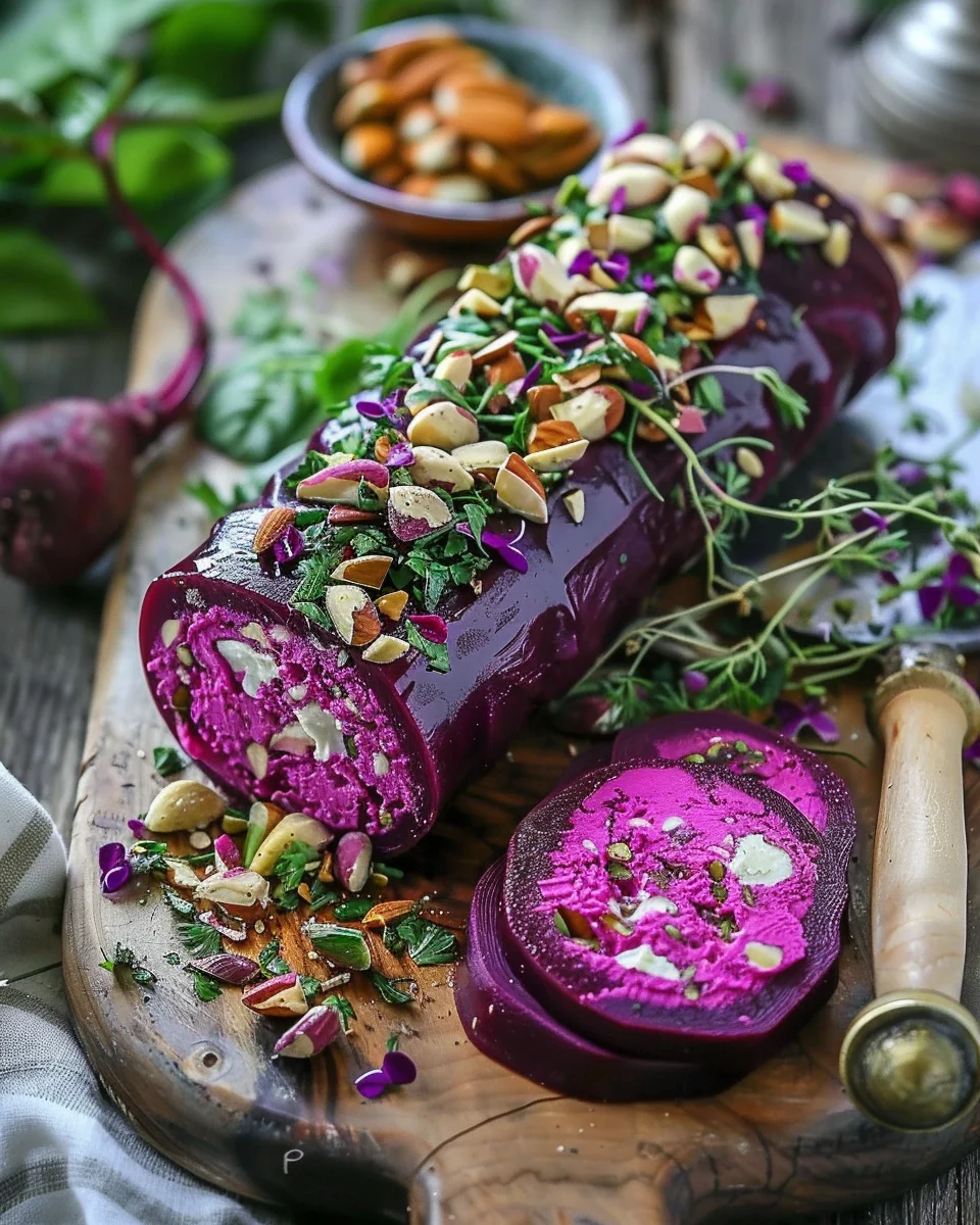 Roasted Beet & Goat Cheese Log: A Delicious Appetizer Recipe