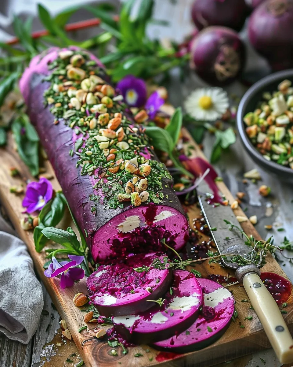 Roasted Beet & Goat Cheese Log: A Delicious Appetizer Recipe