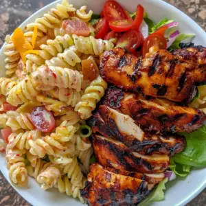 BBQ Chicken with Pasta Salad Bowl