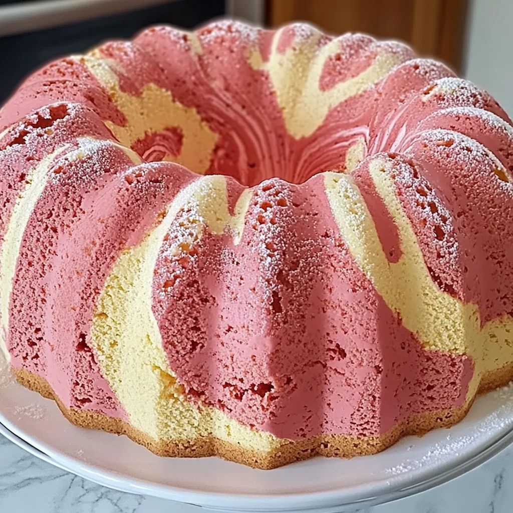 Strawberry Milkshake Pound Cake