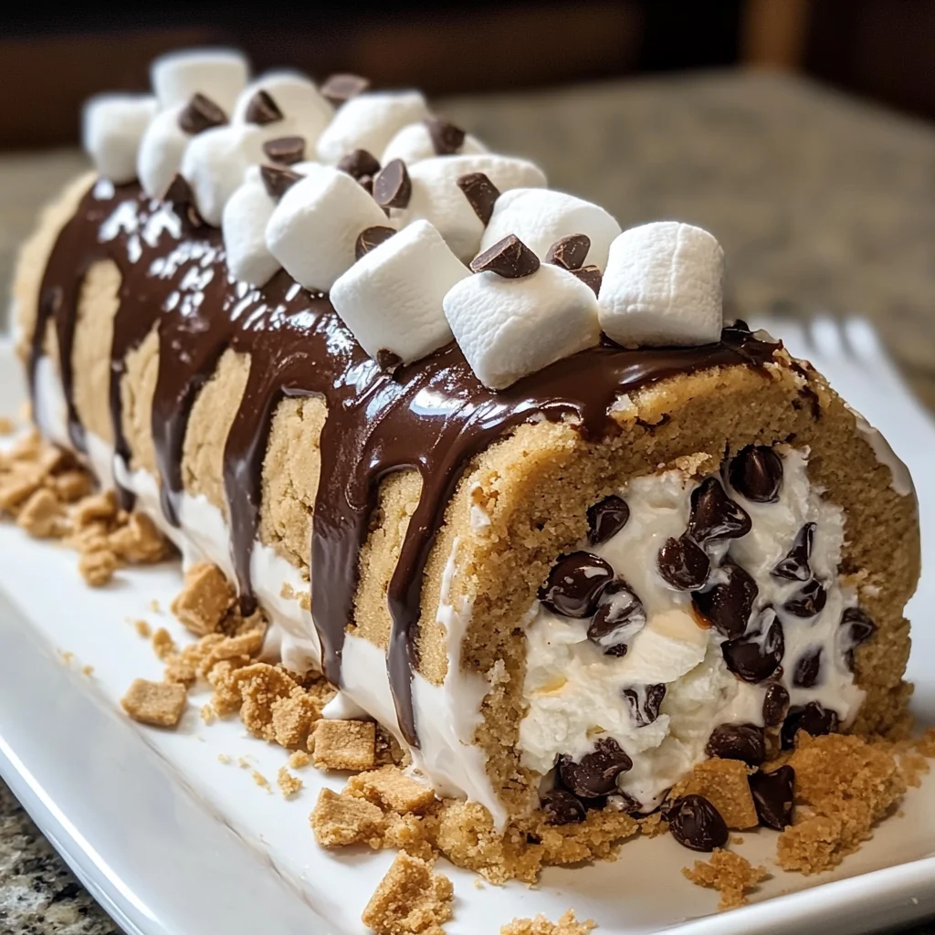 Smores Explosion Cookie Dough Ice Cream Roll: A Sweet Delight