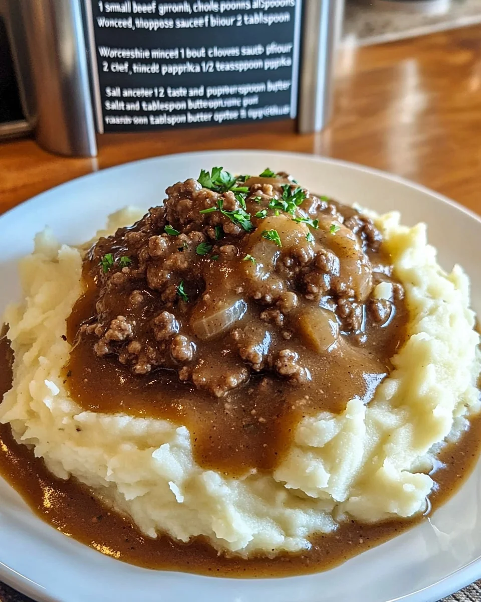 This Ground Beef and Gravy Over Mashed Potatoes Recipe