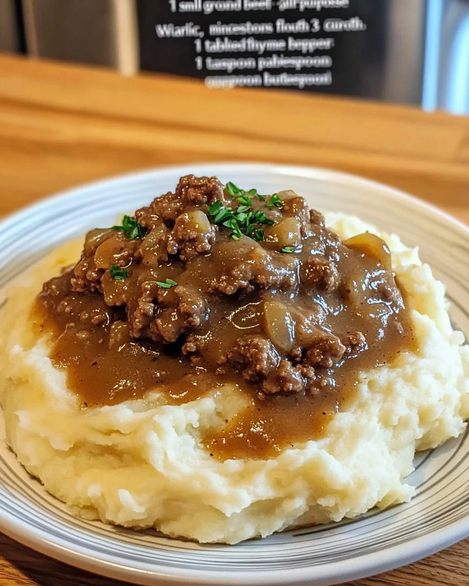 This Ground Beef and Gravy Over Mashed Potatoes Recipe