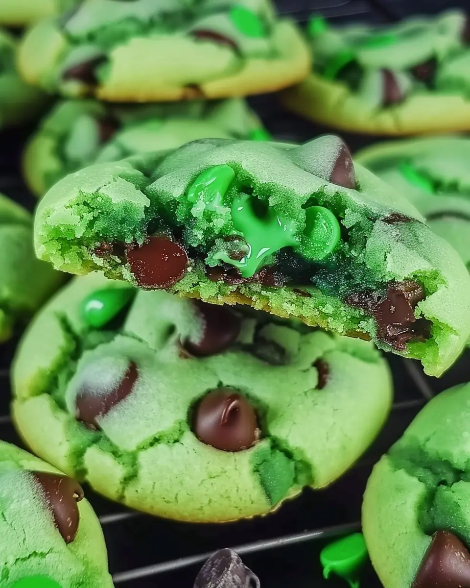 Mint Chocolate Chip Cookies