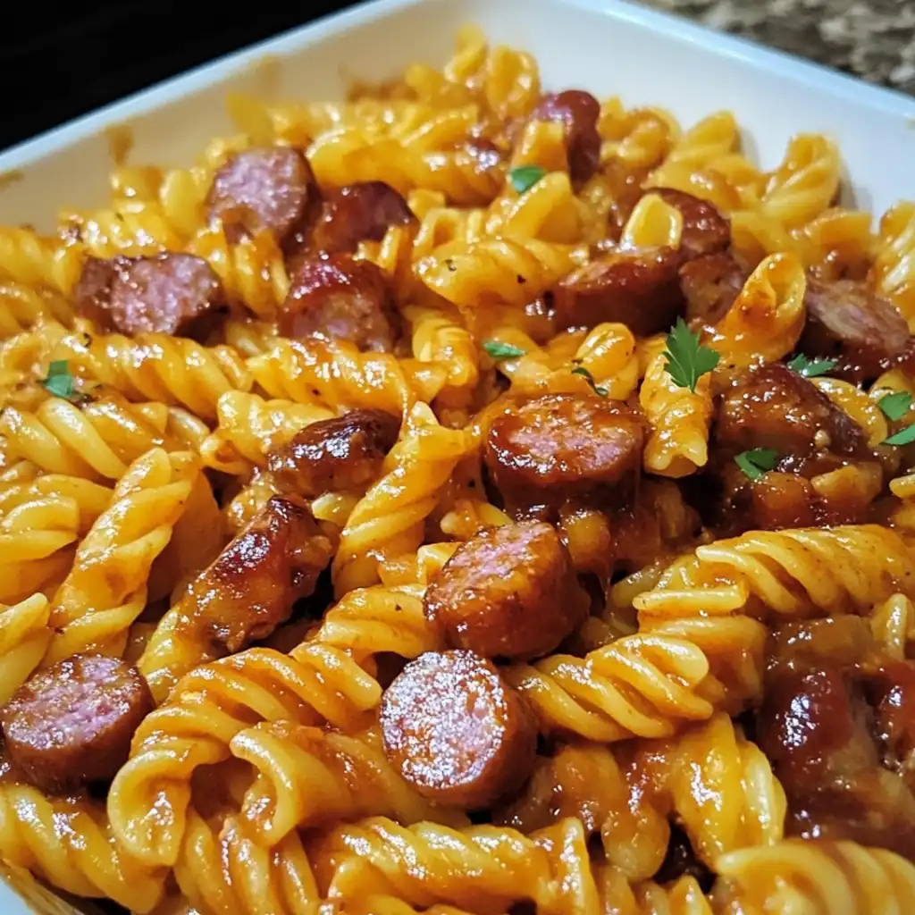 Sweet and Tangy BBQ Sausage Pasta