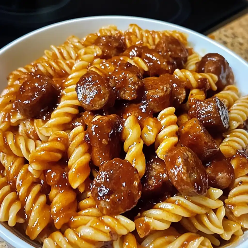 Sweet and Tangy BBQ Sausage Pasta