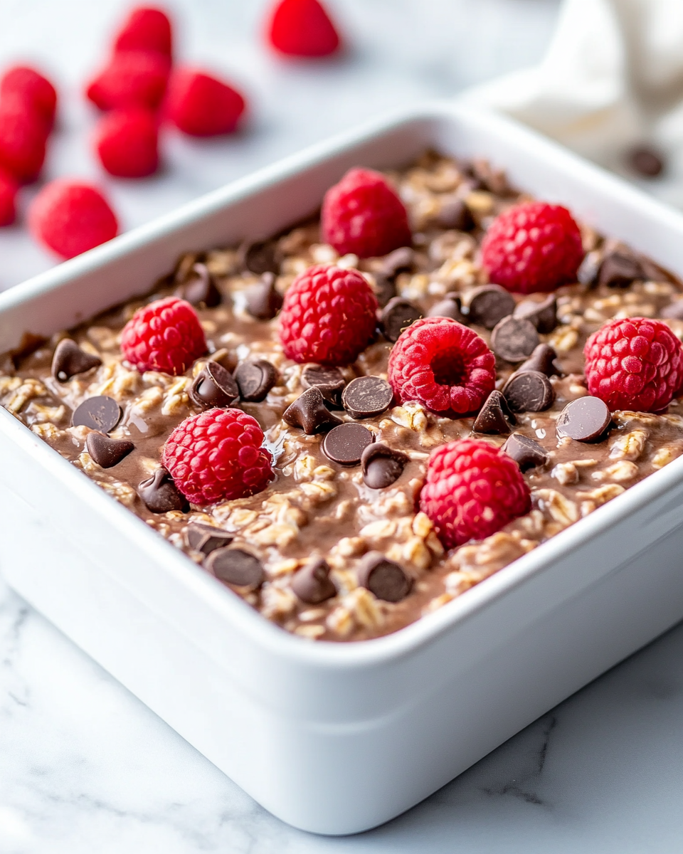 Rich Chocolate Raspberry Oatmeal