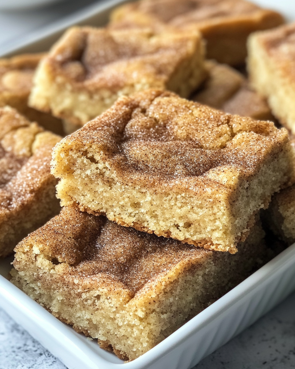 Chewy Snickerdoodle Cookie Bars