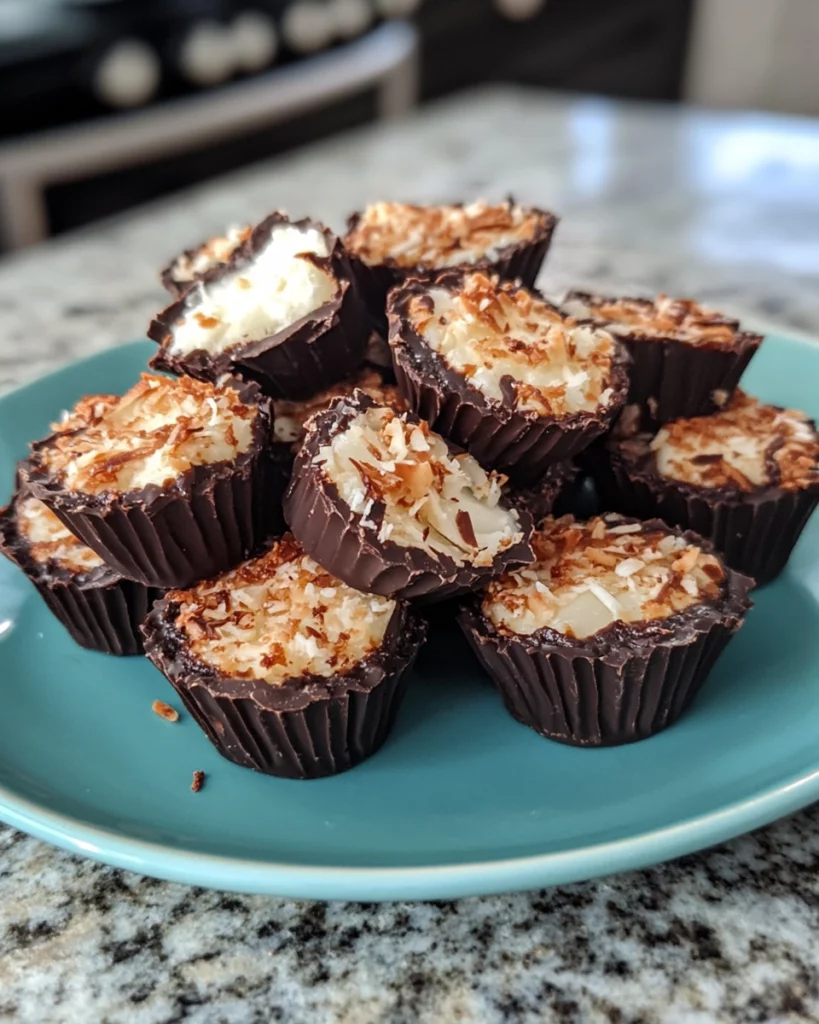 Dark Chocolate Coconut Bites