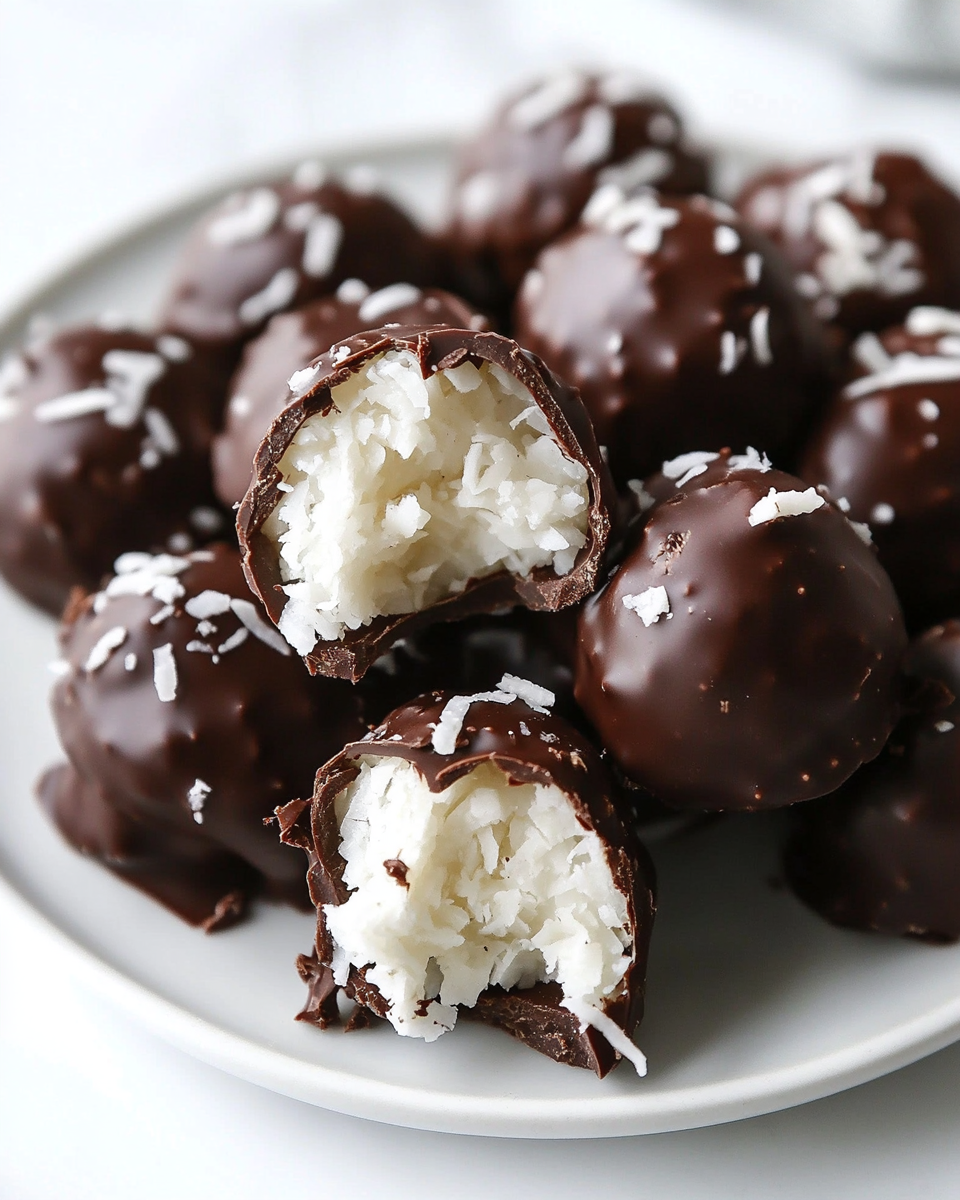 Dark Chocolate Coconut Bites
