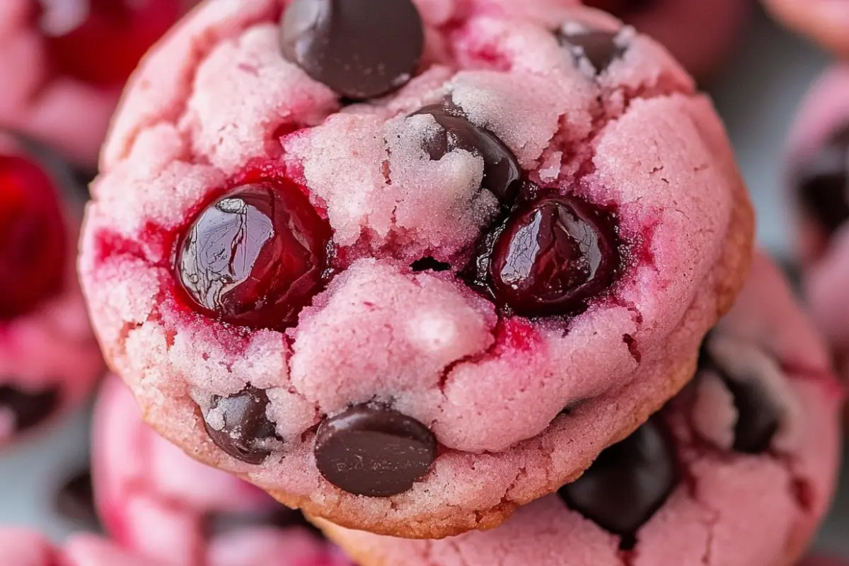 Maraschino Cherry Chocolate Chip Cookies – Soft & Chewy