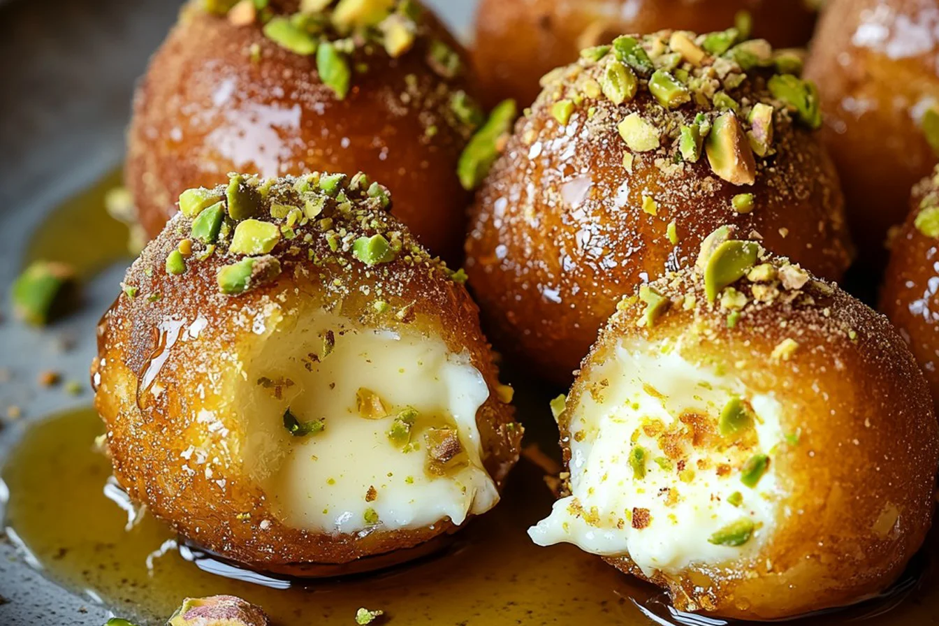 Ricotta Pistachio Honey Bites – Soft, Nutty & Sweet Treats