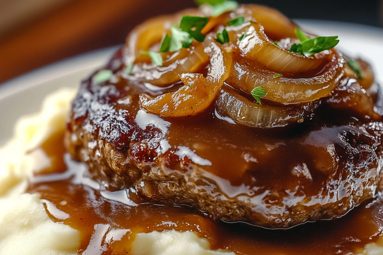 Hamburger Steaks with Onion Gravy
