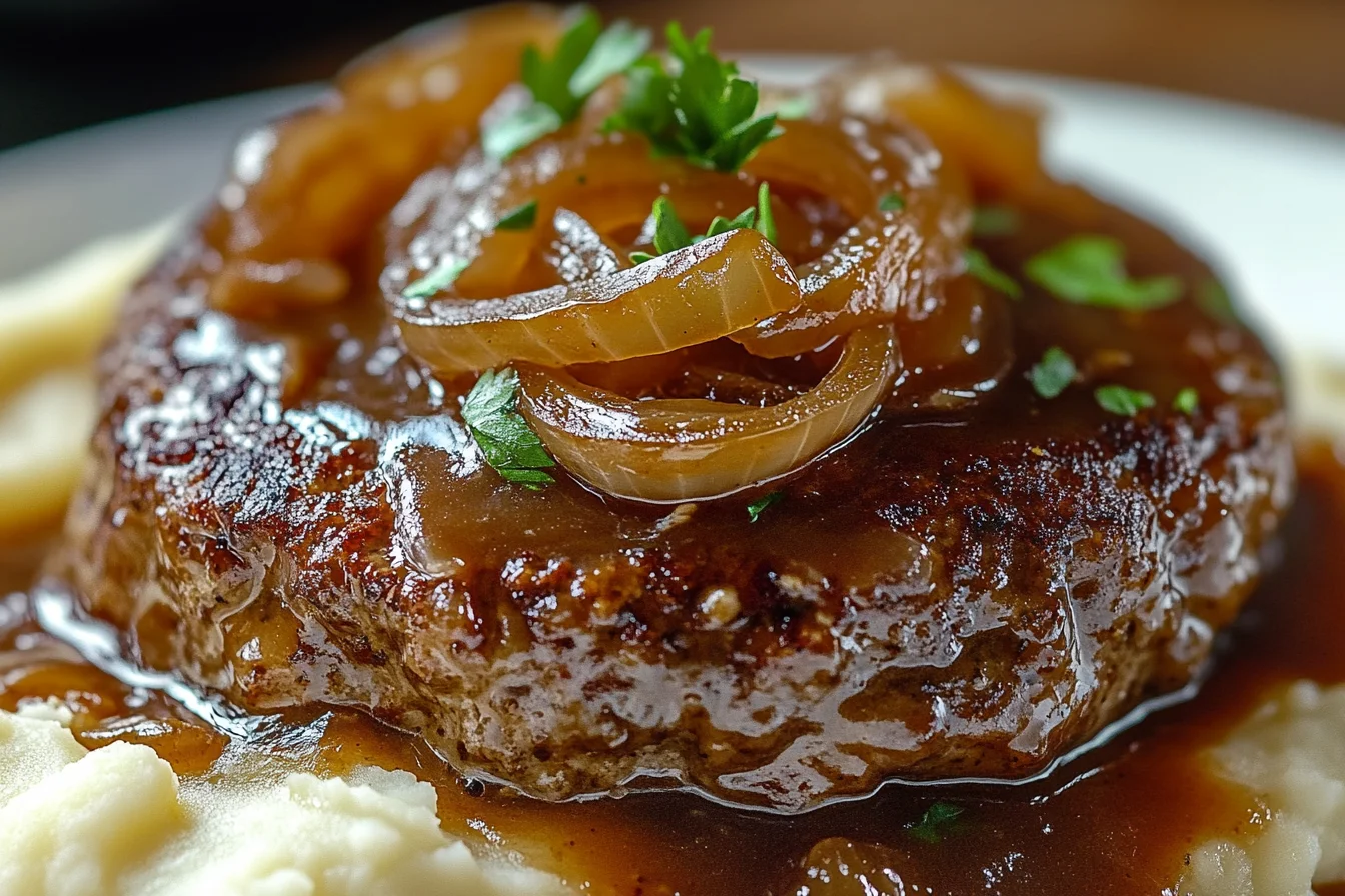 Hamburger Steaks with Onion Gravy
