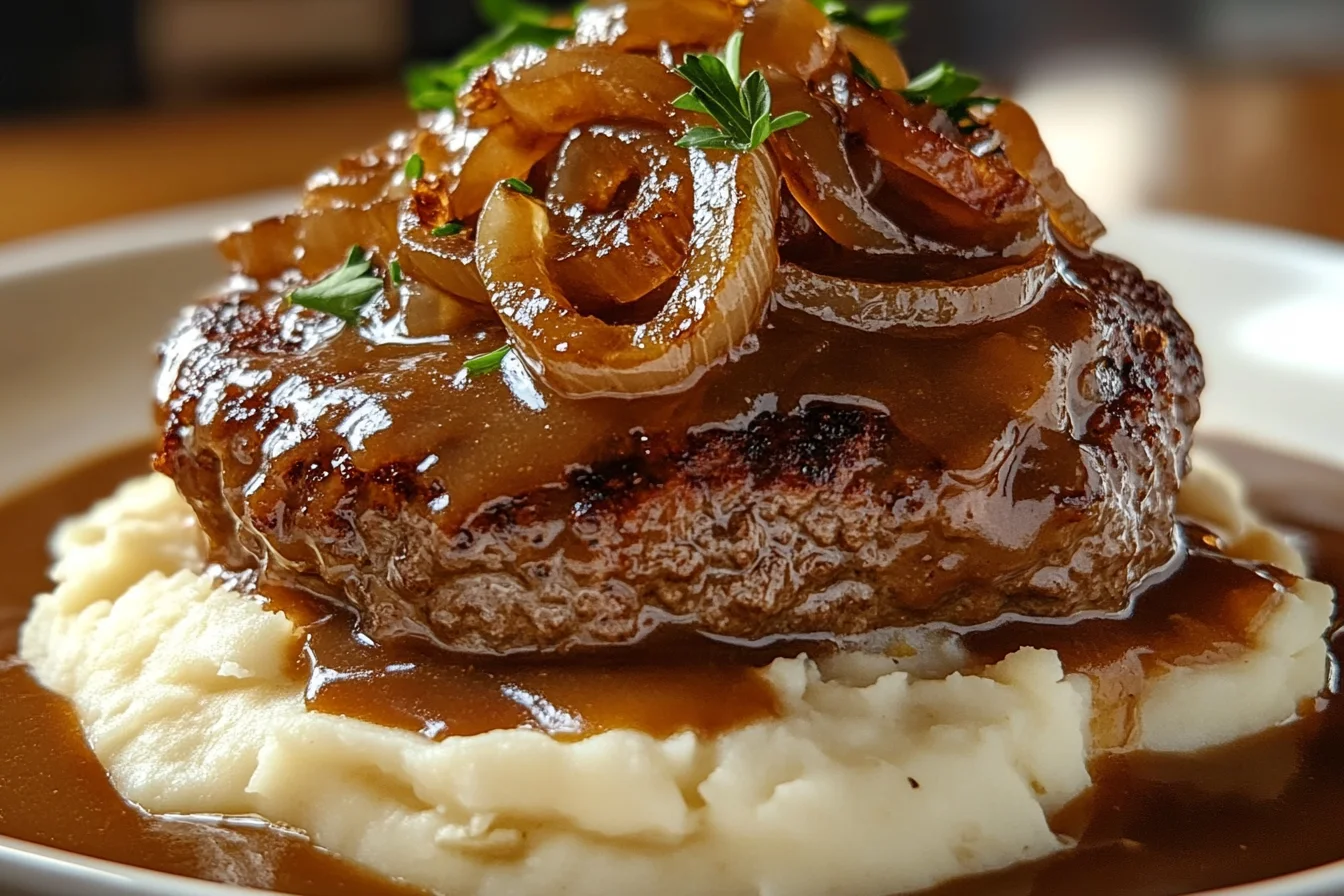 Hamburger Steaks with Onion Gravy – Classic Comfort Food