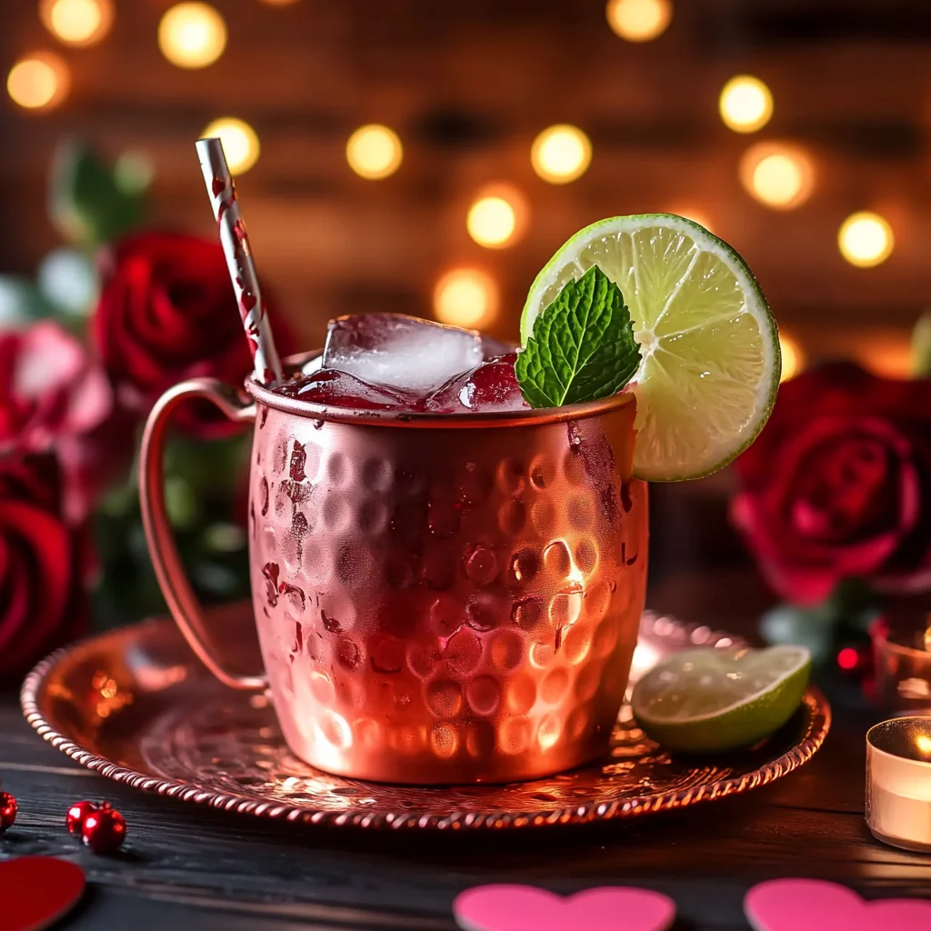Valentine’s Velvet Mule Cocktail