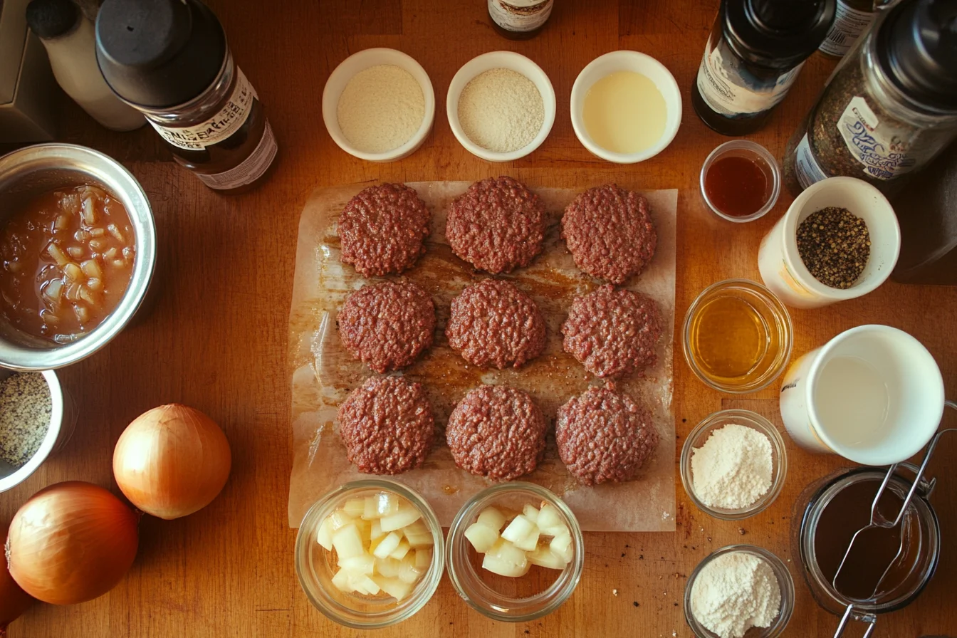 Hamburger Steaks with Onion Gravy