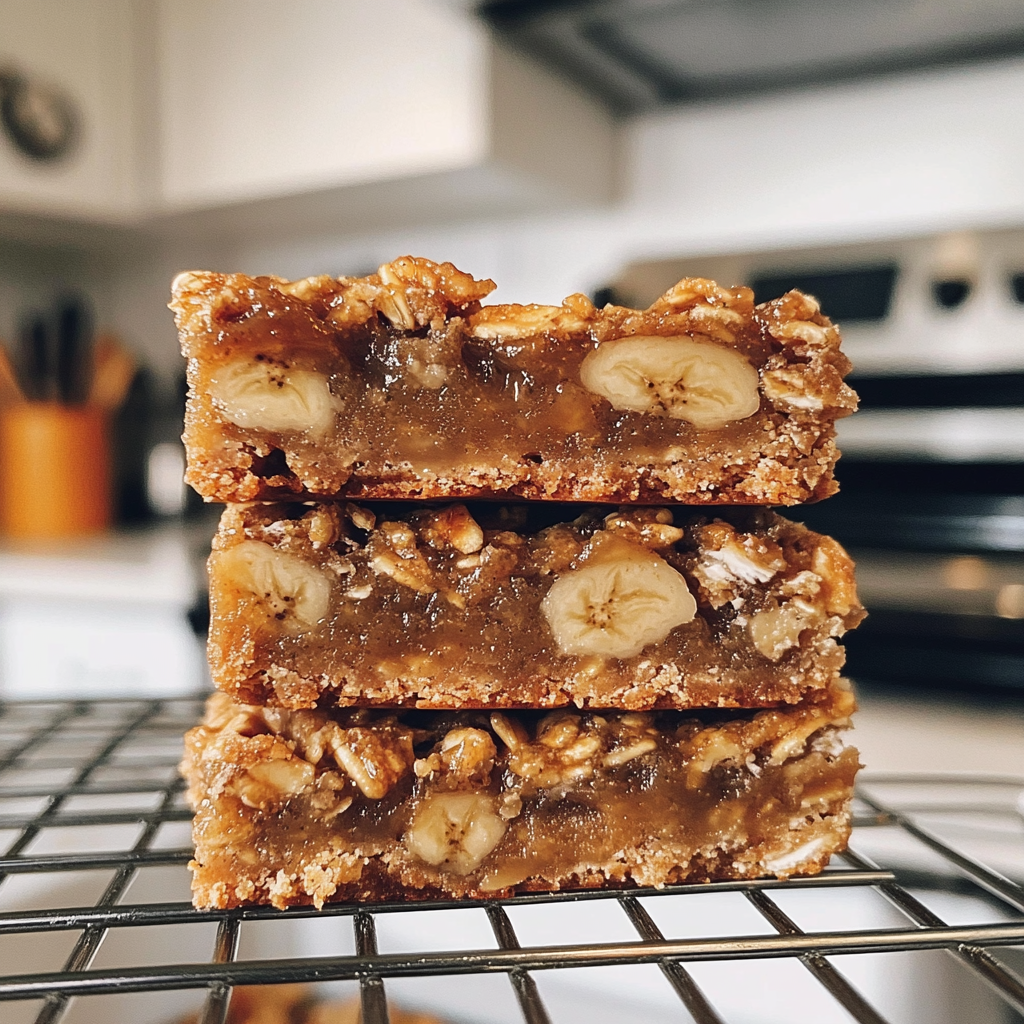 Oatmeal Banana Peanut Butter Bars