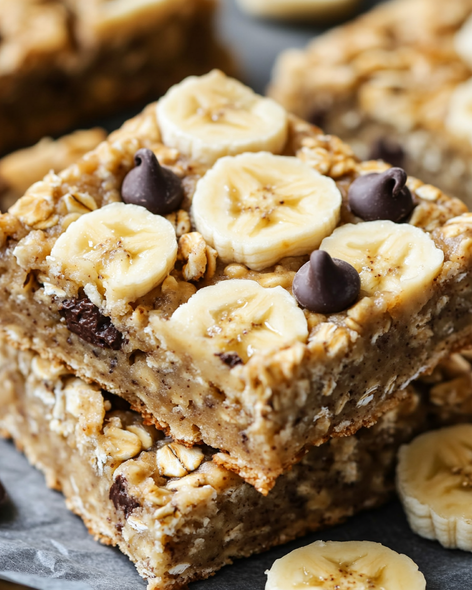 4-Ingredient Banana Oatmeal Bars – Easy Healthy Snack